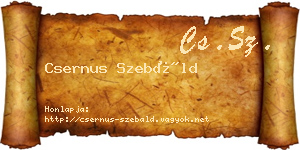 Csernus Szebáld névjegykártya